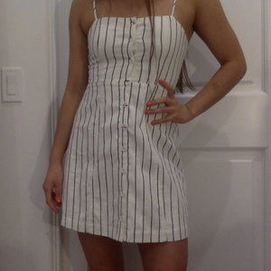 F21 Striped button up dress